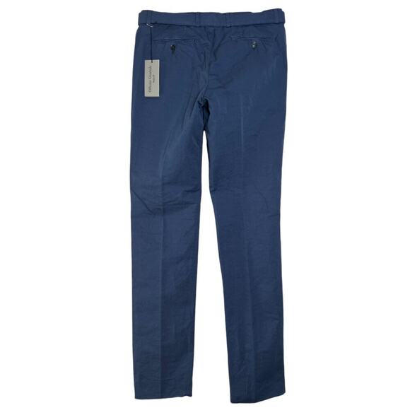 NEW Officine Generale Paul Pant SIZE 50 US 33 Unhemmed Navy Linen Trousers NWT - Picture 4 of 15